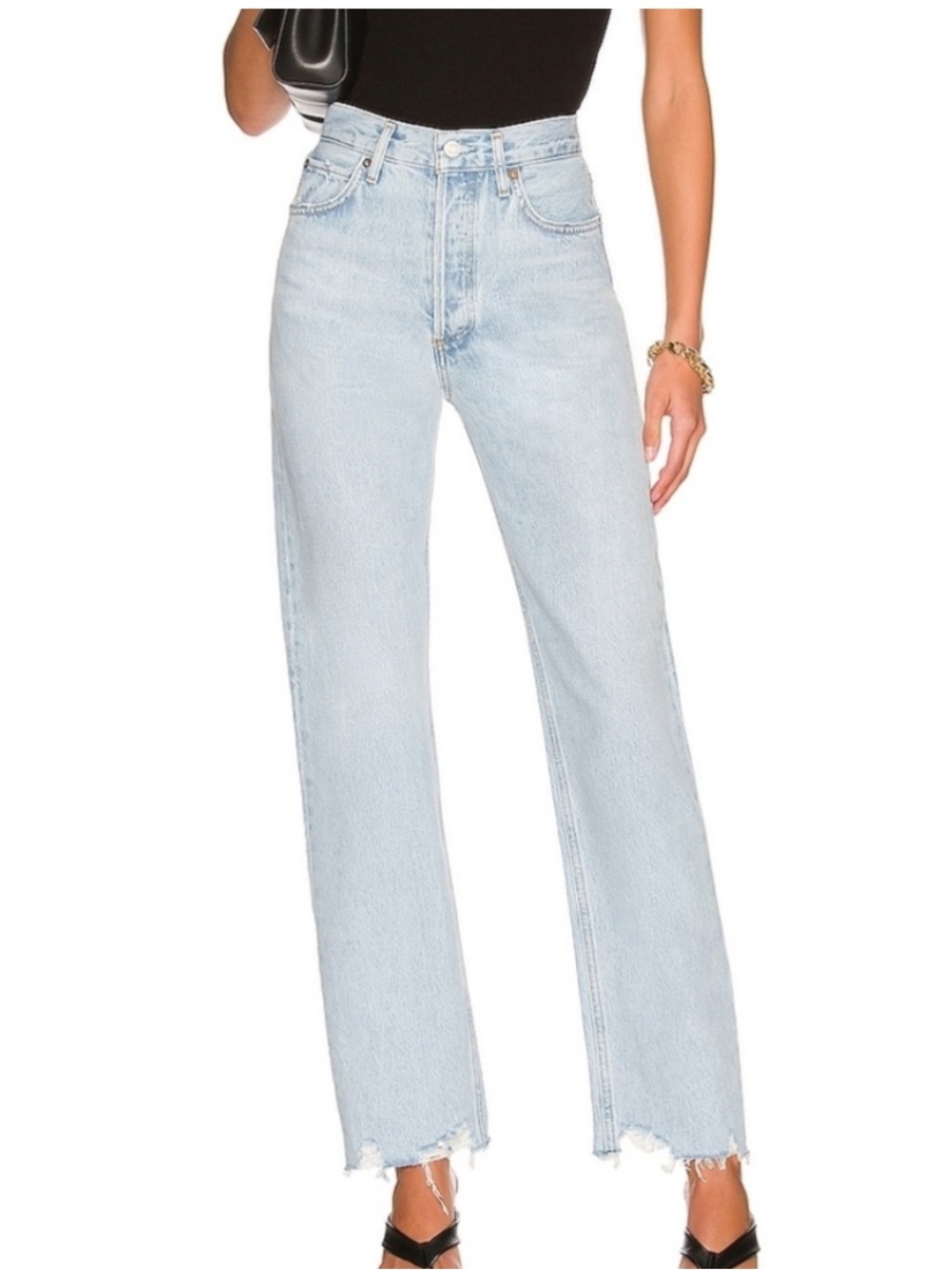 AGOLDE 90’s Pinch Waist High Rise Straight Jeans in Wash Imitate  Size 24